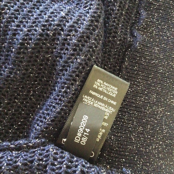 EXPRESS NAVY BLUE DOLMAN SLEEVE SWEATER TOP SIZE MEDIUM - Picture 7 of 12